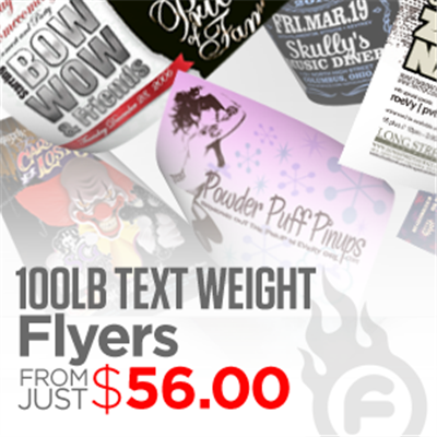 100lb Text Flyers