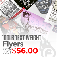 100lb Text Flyers